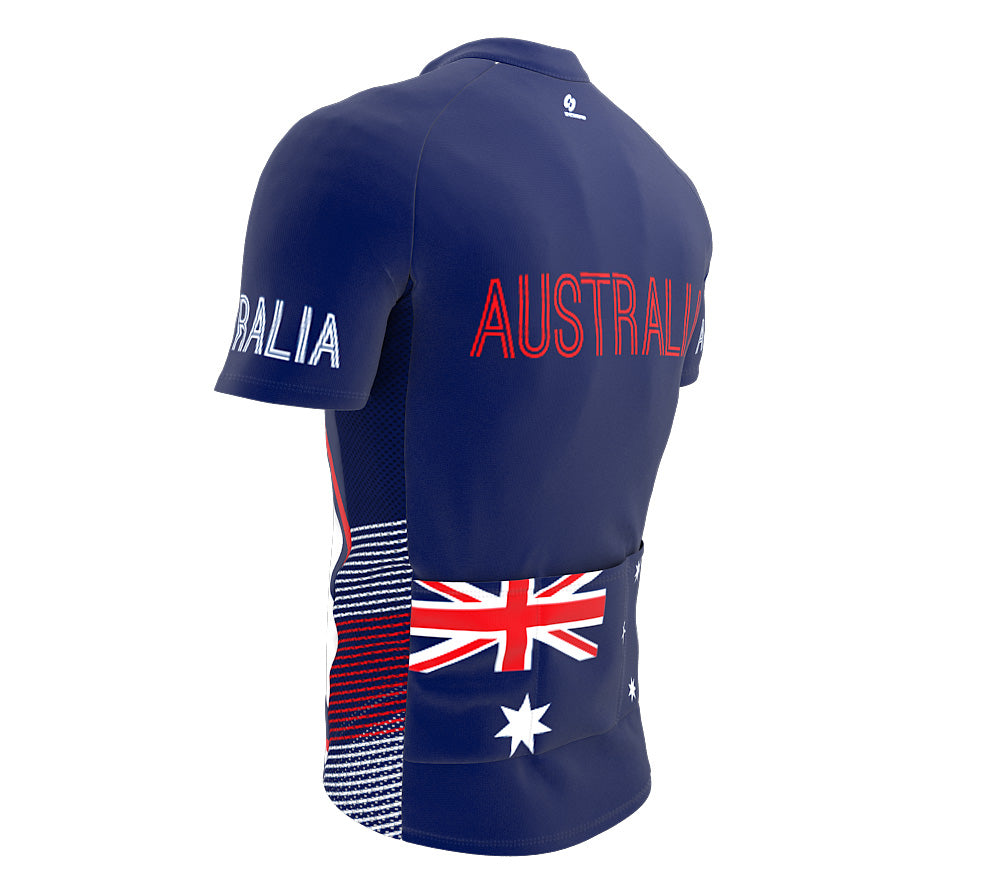Australia  Full Zipper Bike Short Sleeve Cycling Jersey
