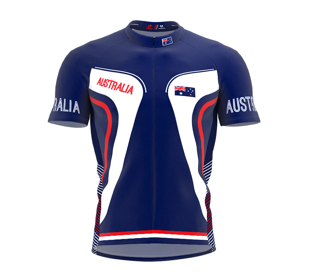 Australia  Full Zipper Bike Short Sleeve Cycling Jersey