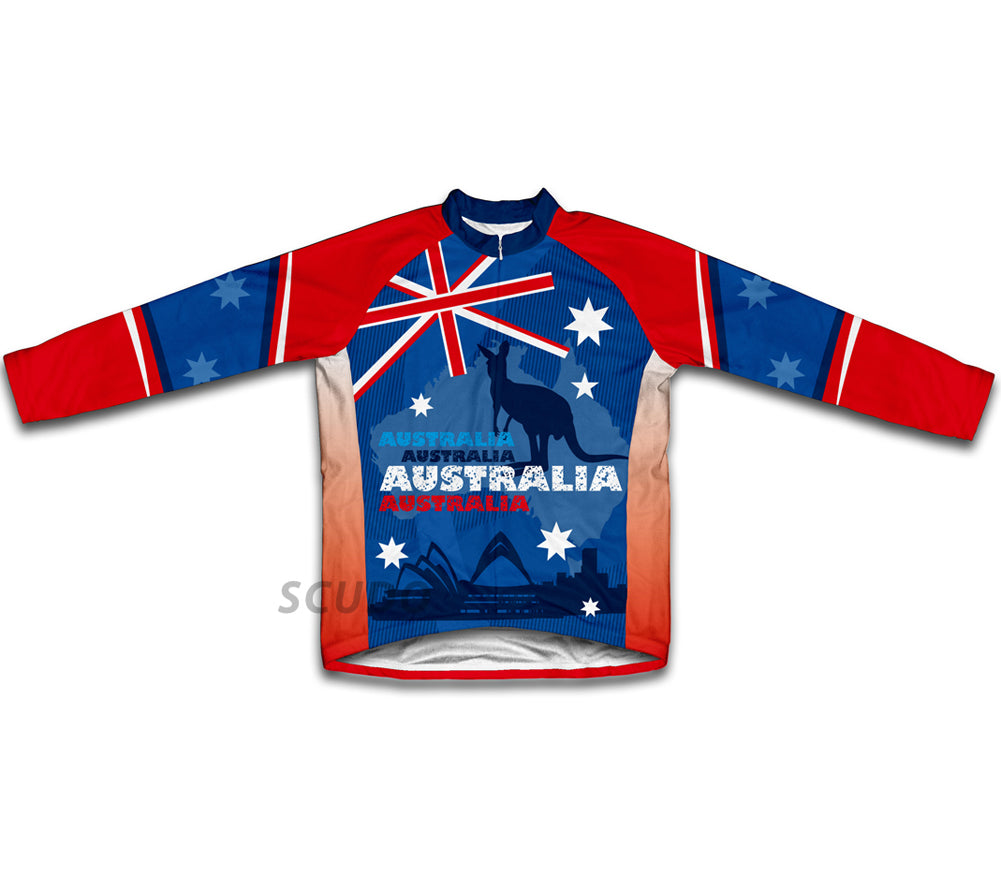 Australia Kangaroo Winter Thermal Cycling Jersey
