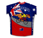 Australia Kangaroo Rider Short Sleeve Cycling Jersey for Men and Women