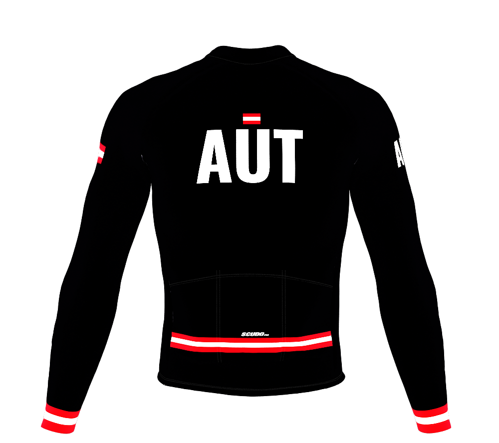 ScudoPro Pro Thermal Long Sleeve Cycling Jersey Country CODE Austria Black | Men and Women