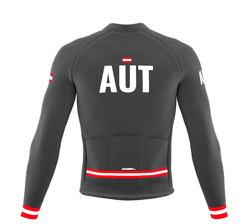 ScudoPro Pro Thermal Long Sleeve Cycling Jersey Country CODE Austria Gray | Men and Women
