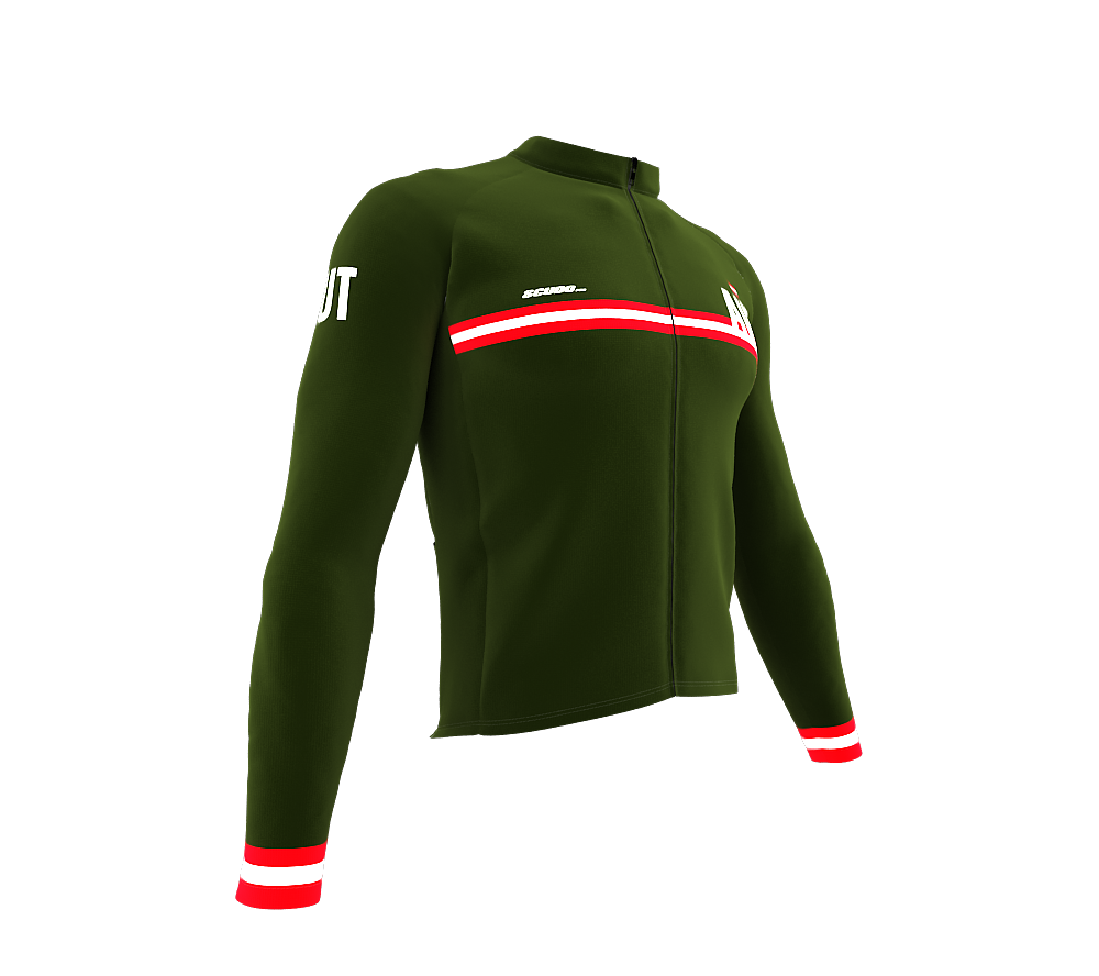 ScudoPro Pro Thermal Long Sleeve Cycling Jersey Country CODE Austria Green | Men and Women