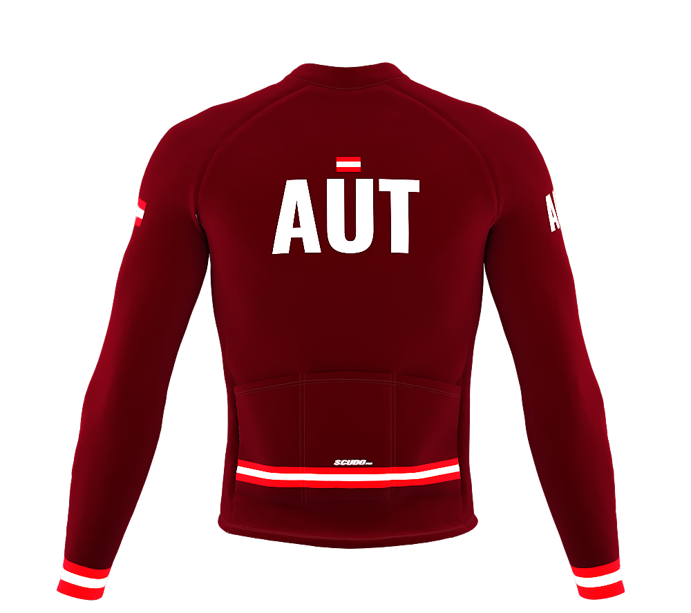 ScudoPro Pro Thermal Long Sleeve Cycling Jersey Country CODE Austria Vine | Men and Women