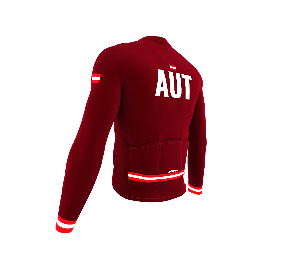 ScudoPro Pro Thermal Long Sleeve Cycling Jersey Country CODE Austria Vine | Men and Women