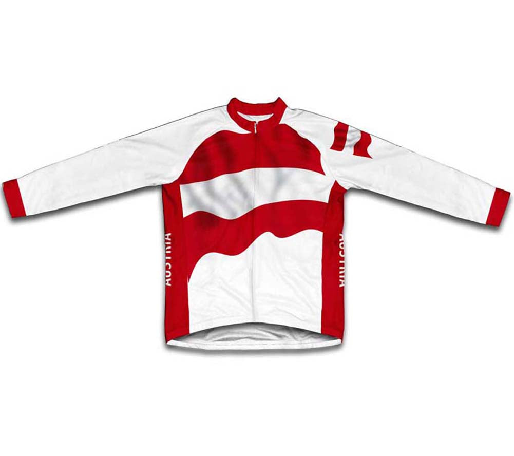 Austria Flag Winter Thermal Cycling Jersey