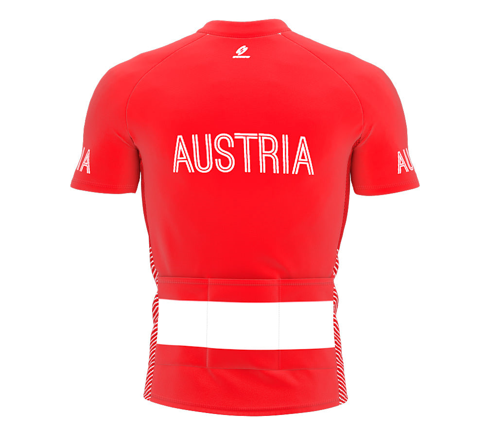 Austria  Full Zipper Bike Short Sleeve Cycling Jersey