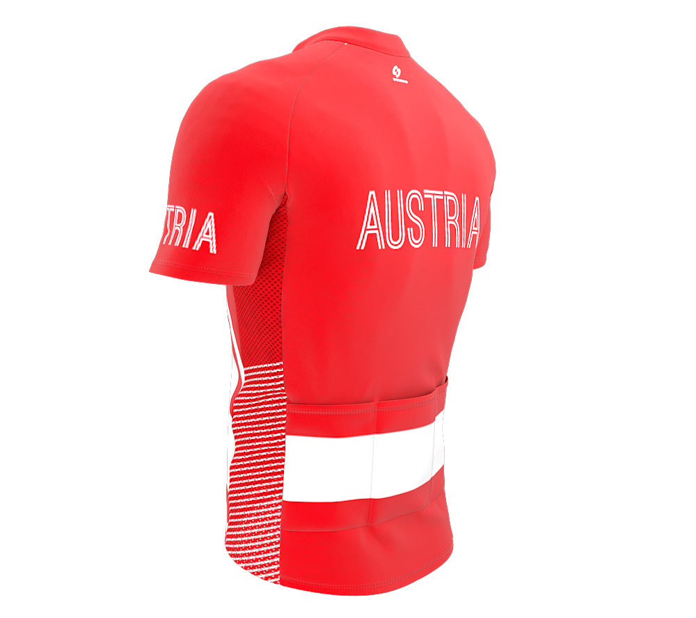 Austria  Full Zipper Bike Short Sleeve Cycling Jersey