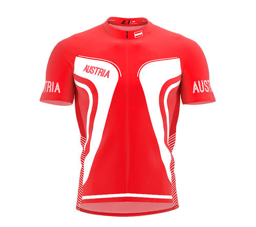 Austria  Full Zipper Bike Short Sleeve Cycling Jersey