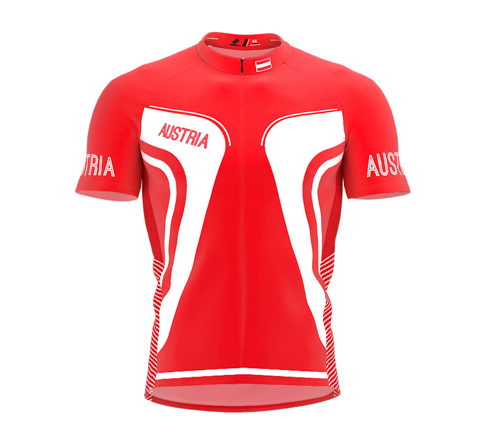 Austria  Full Zipper Bike Short Sleeve Cycling Jersey