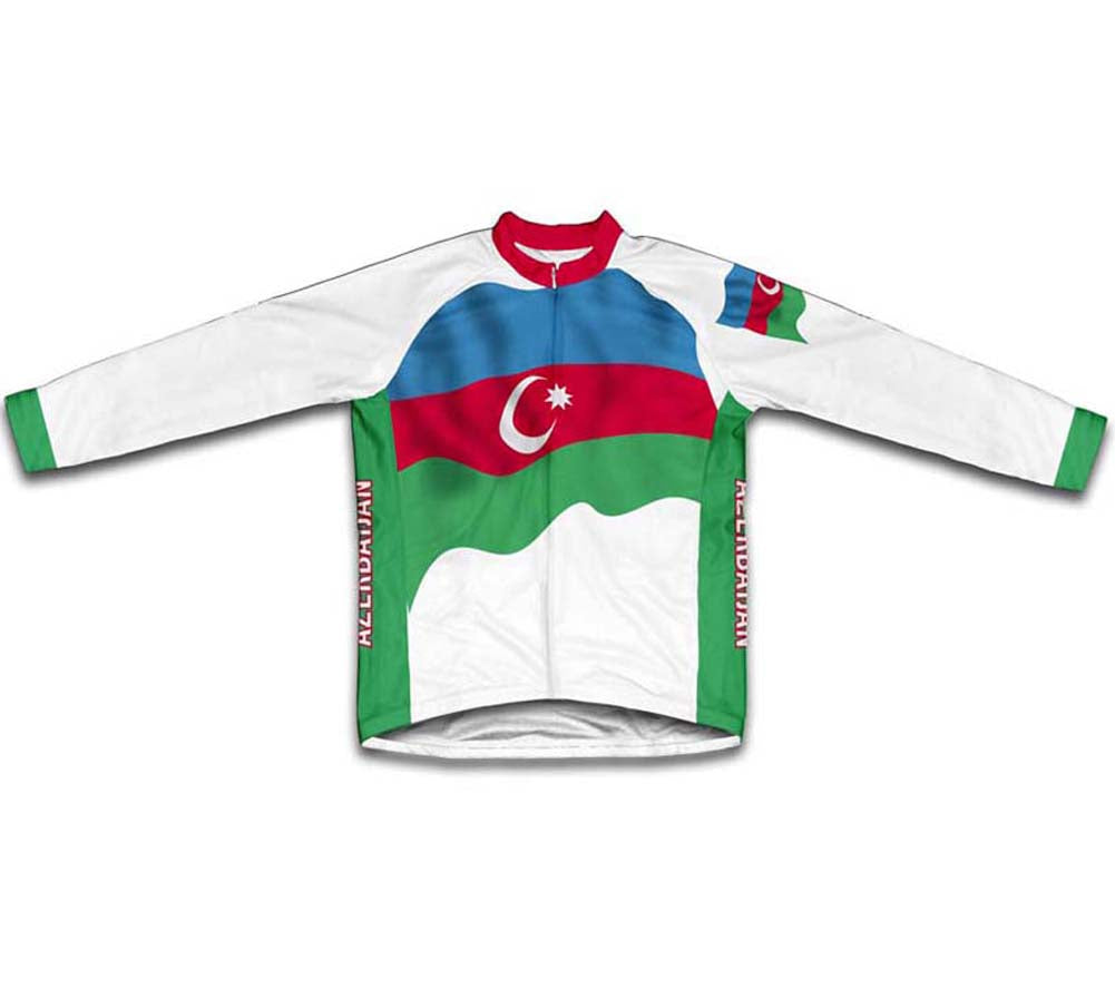 Azerbaijan Flag Winter Thermal Cycling Jersey