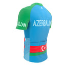 Azerbaijan  Full Zipper Bike Short Sleeve Cycling Jersey