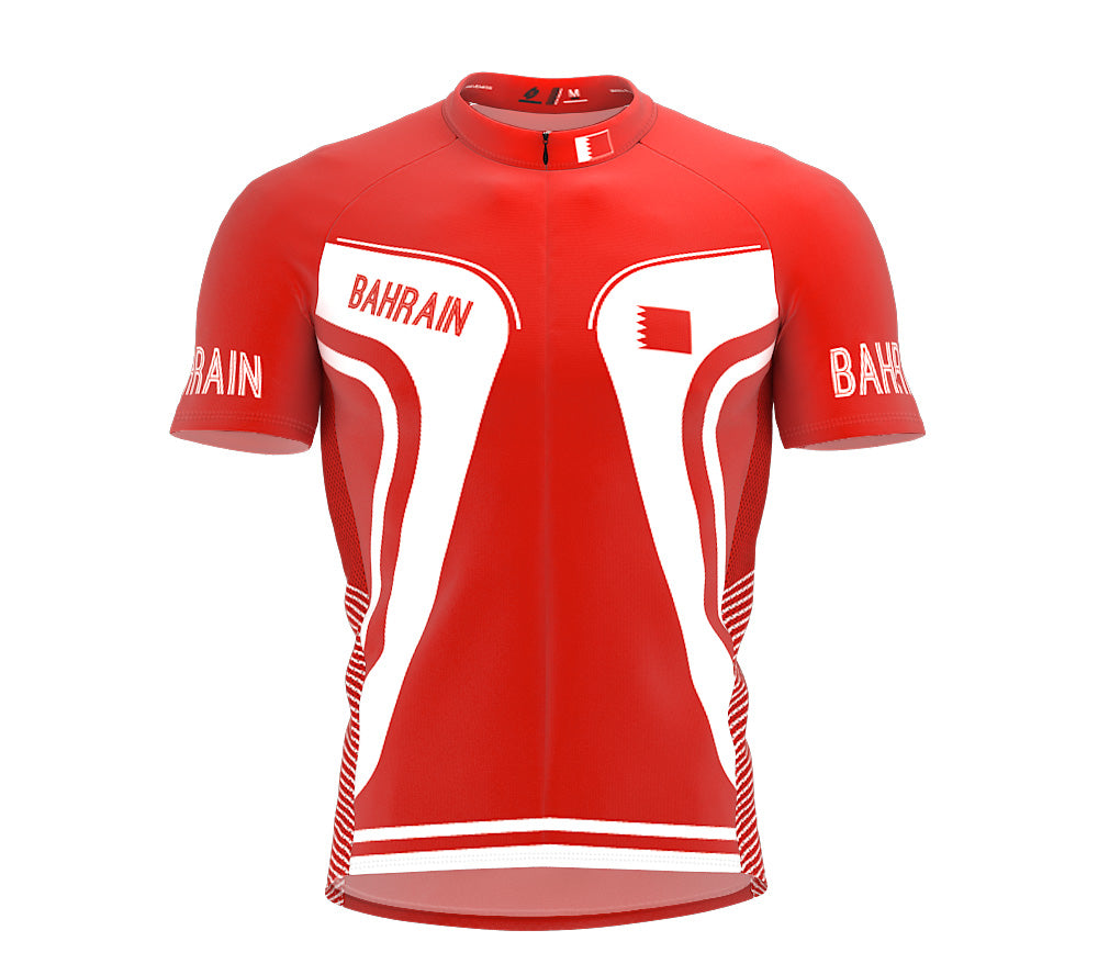 Bahrain  Full Zipper Bike Short Sleeve Cycling Jersey
