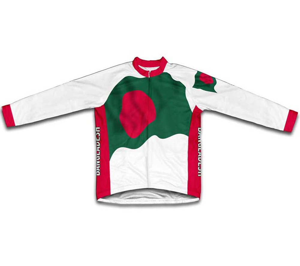 Bangladesh Flag Winter Thermal Cycling Jersey