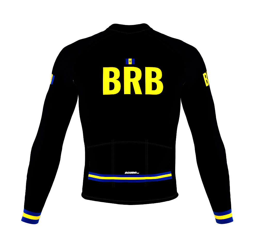 ScudoPro Pro Thermal Long Sleeve Cycling Jersey Country CODE Barbados Black | Men and Women