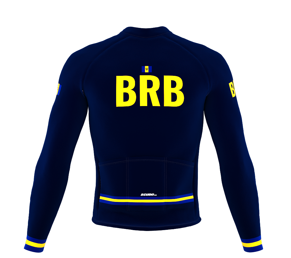 ScudoPro Pro Thermal Long Sleeve Cycling Jersey Country CODE Barbados Blue | Men and Women