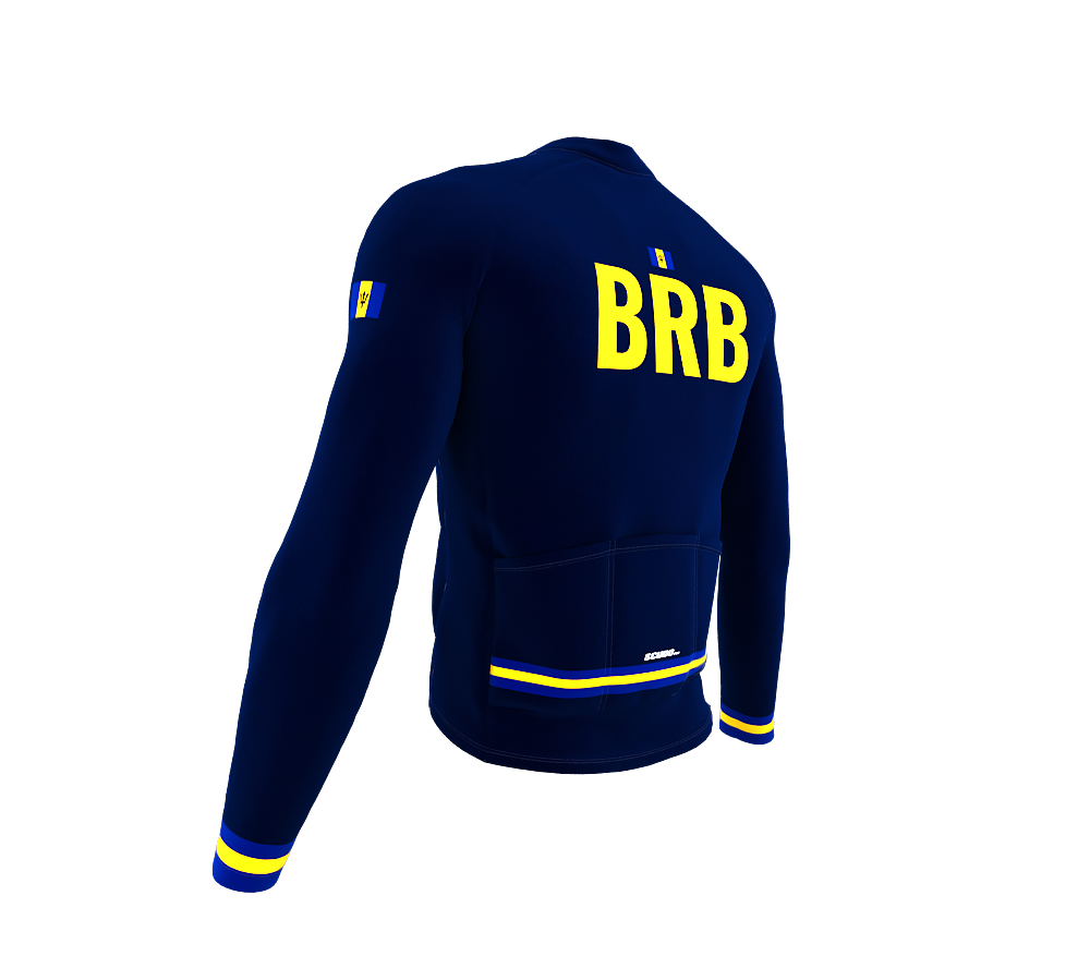 ScudoPro Pro Thermal Long Sleeve Cycling Jersey Country CODE Barbados Blue | Men and Women