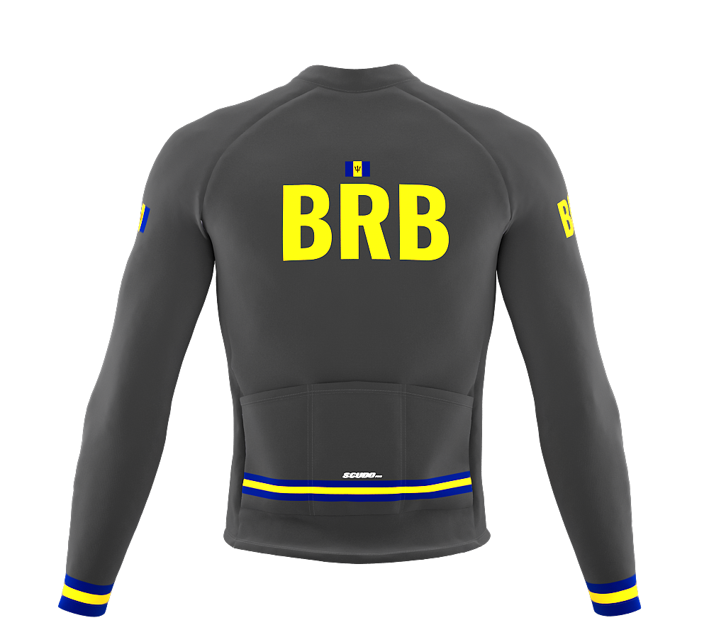 ScudoPro Pro Thermal Long Sleeve Cycling Jersey Country CODE Barbados Gray | Men and Women