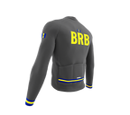 ScudoPro Pro Thermal Long Sleeve Cycling Jersey Country CODE Barbados Gray | Men and Women