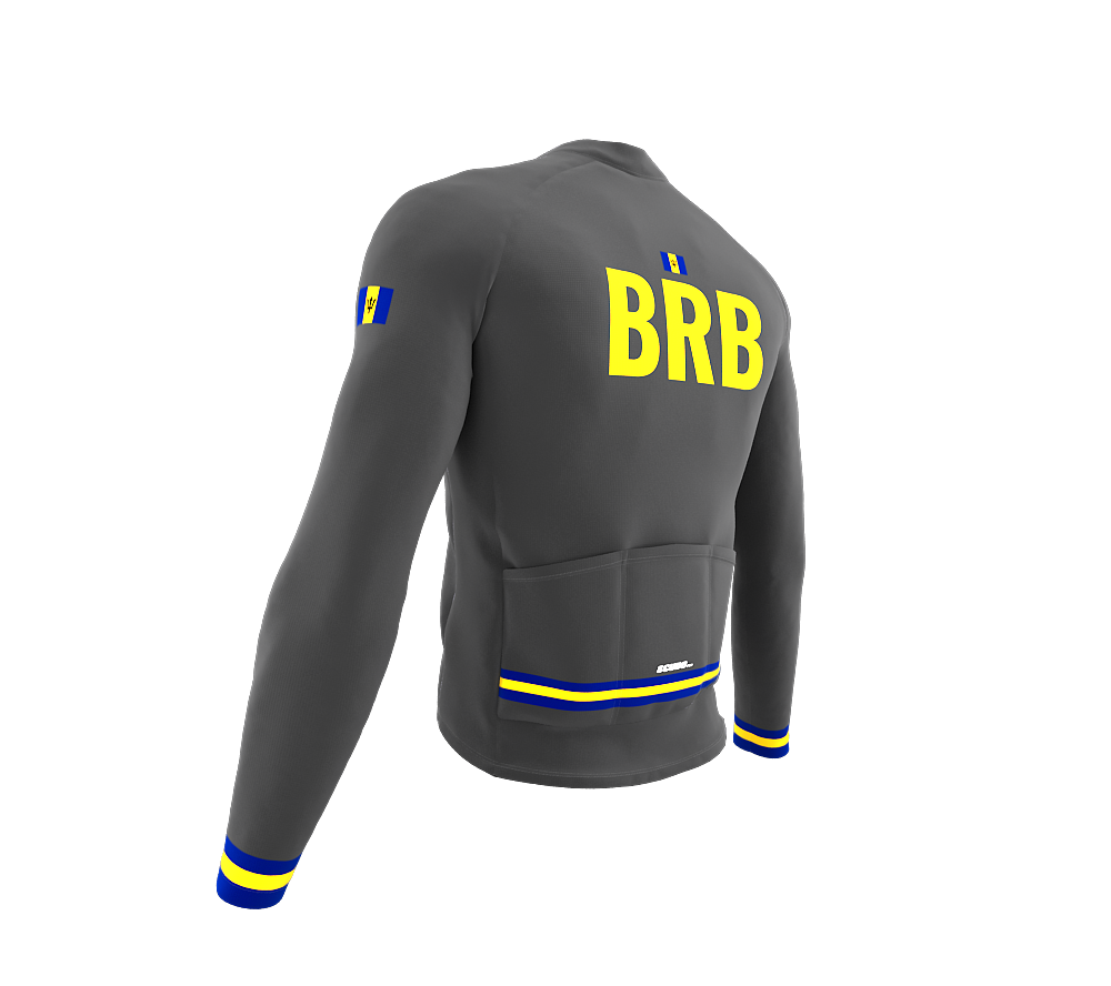 ScudoPro Pro Thermal Long Sleeve Cycling Jersey Country CODE Barbados Gray | Men and Women
