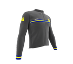 ScudoPro Pro Thermal Long Sleeve Cycling Jersey Country CODE Barbados Gray | Men and Women