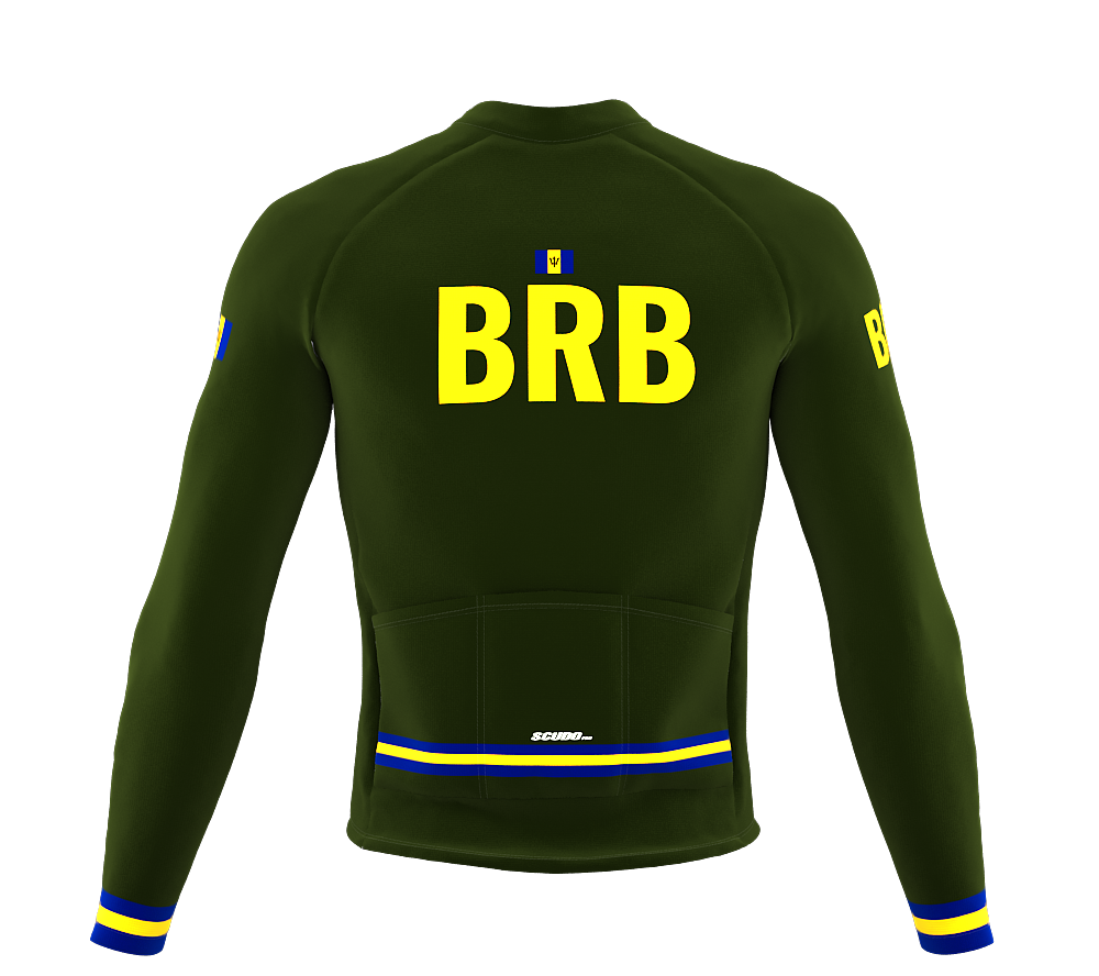 ScudoPro Pro Thermal Long Sleeve Cycling Jersey Country CODE Barbados Green | Men and Women