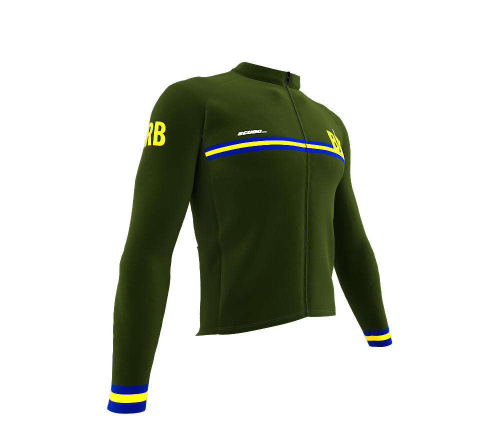 ScudoPro Pro Thermal Long Sleeve Cycling Jersey Country CODE Barbados Green | Men and Women