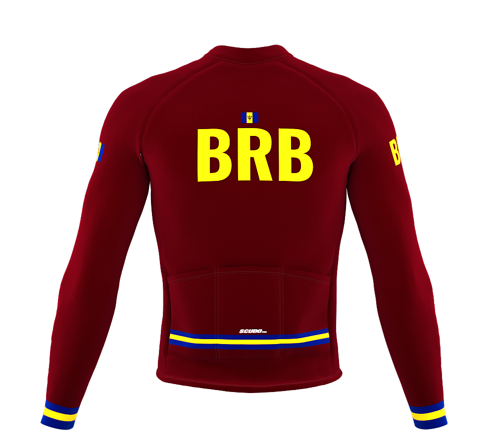 ScudoPro Pro Thermal Long Sleeve Cycling Jersey Country CODE Barbados Vine | Men and Women