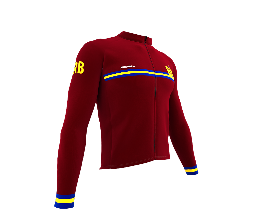 ScudoPro Pro Thermal Long Sleeve Cycling Jersey Country CODE Barbados Vine | Men and Women