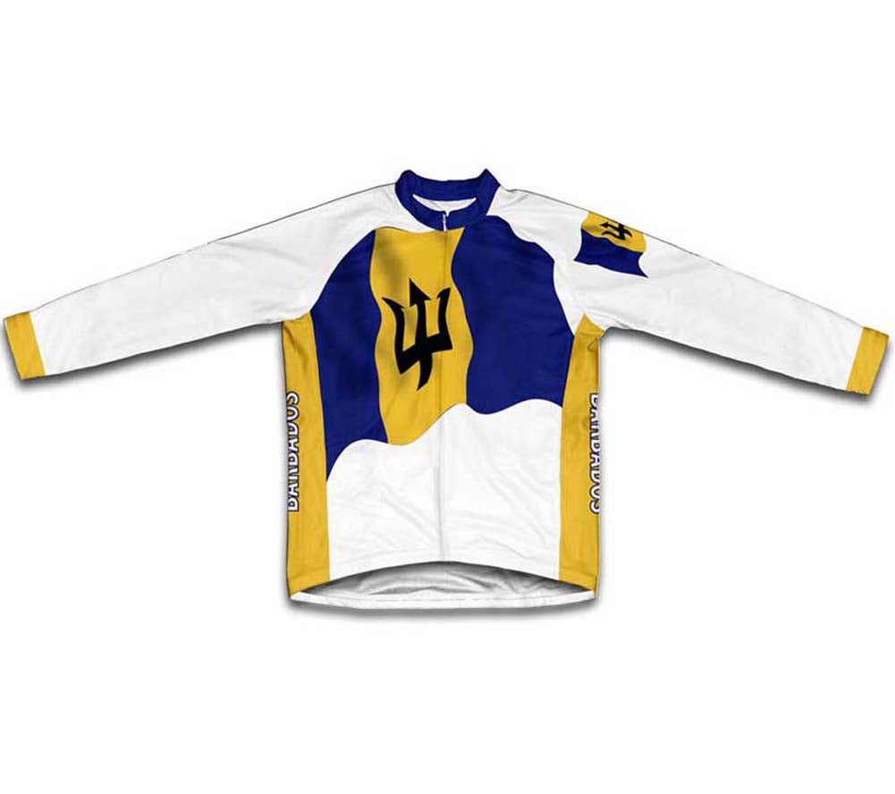 Barbados Flag Winter Thermal Cycling Jersey