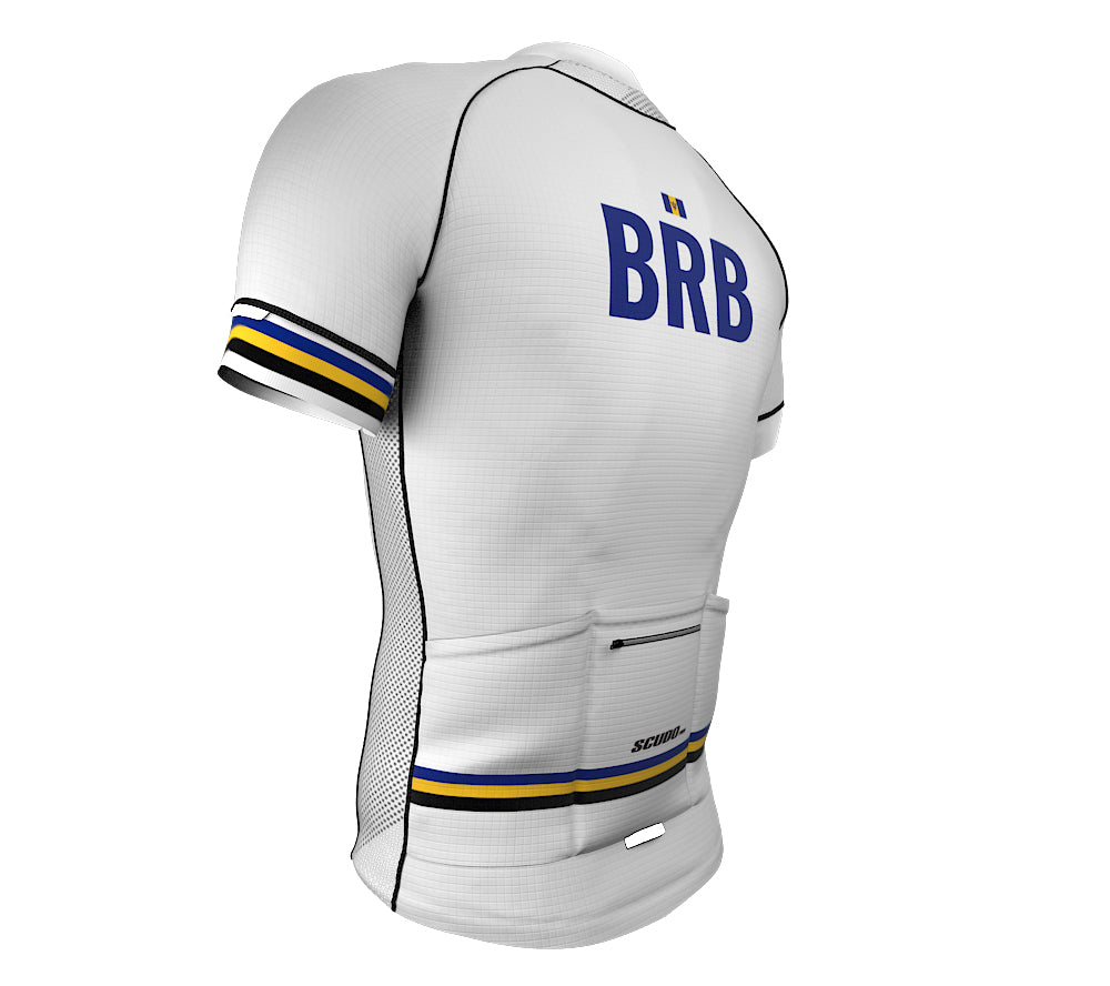 Barbados White CODE Short Sleeve Cycling PRO Jersey for Men and Women