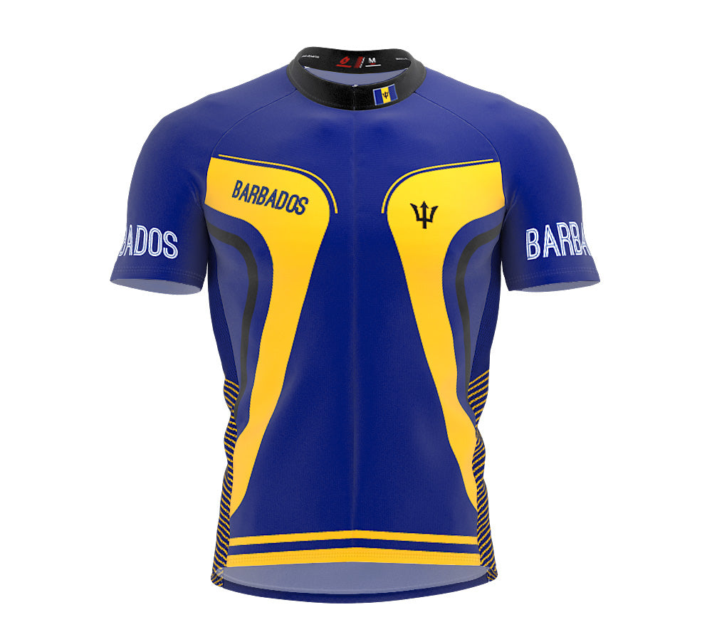 Barbados  Full Zipper Bike Short Sleeve Cycling Jersey
