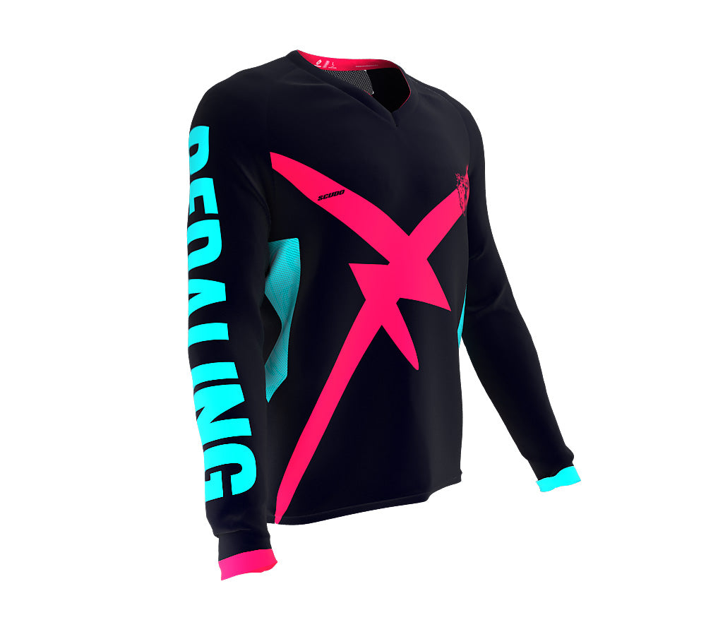 Bear Pedaling Power Scudopro Cycling MTB BMX Jersey Long Sleeve for Men and Woman