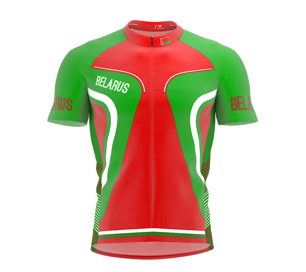 Belarus Full Zipper Bike Short Sleeve Cycling Jersey for Men And