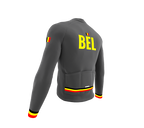 ScudoPro Pro Thermal Long Sleeve Cycling Jersey Country CODE Belgium Gray | Men and Women