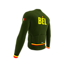 ScudoPro Pro Thermal Long Sleeve Cycling Jersey Country CODE Belgium Green | Men and Women