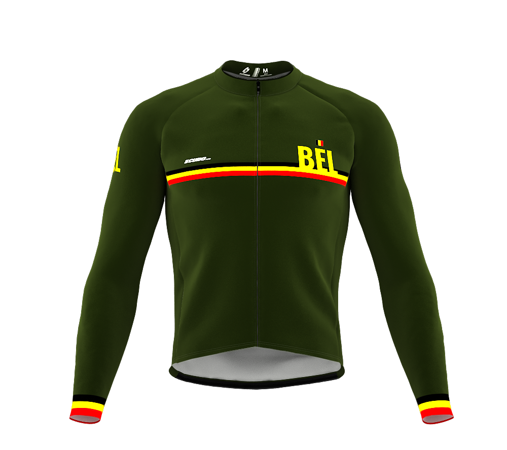 Green cycling jersey online long sleeve