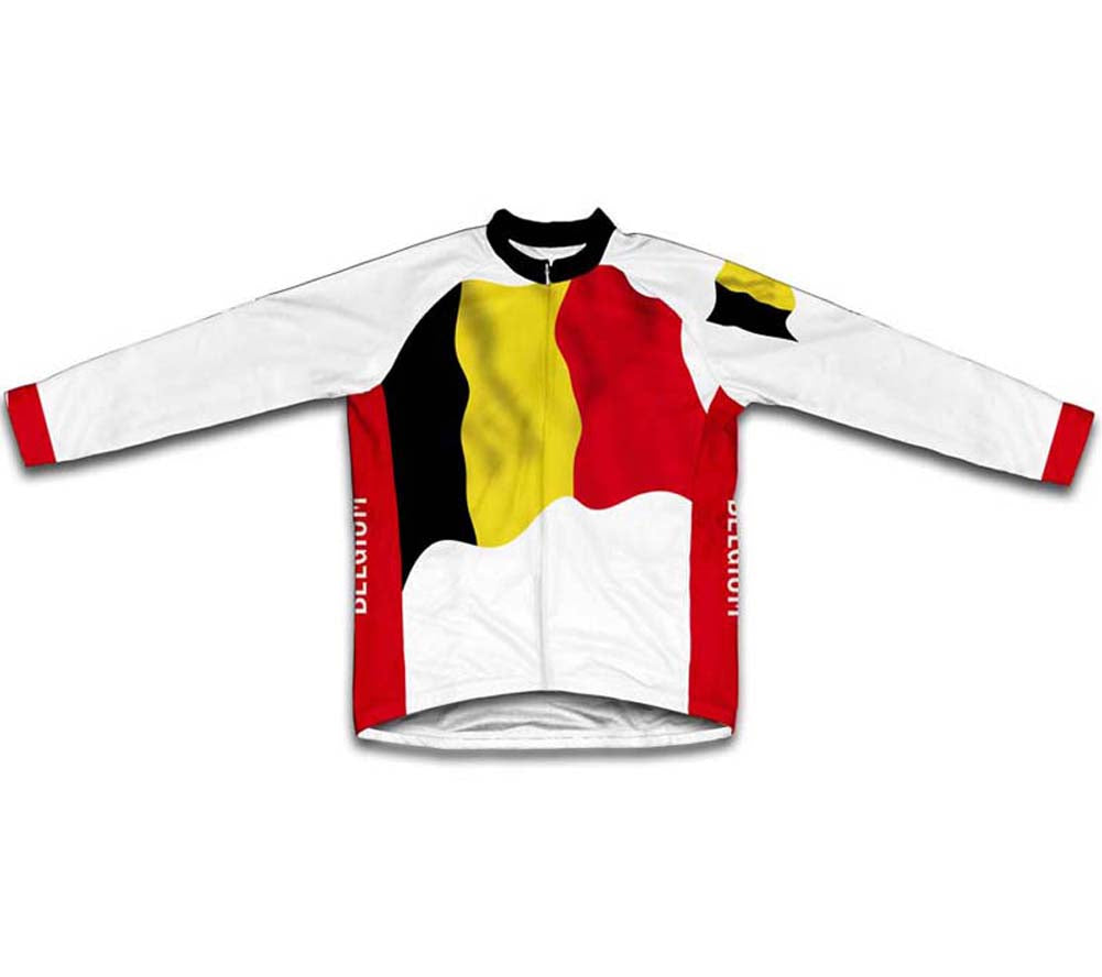 Belgium Flag Winter Thermal Cycling Jersey