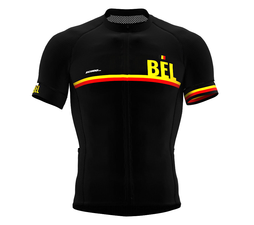 Belgium Black CODE Short Sleeve Cycling PRO Jersey for Men and WomenBelgium Black CODE Short Sleeve Cycling PRO Jersey for Men and Women