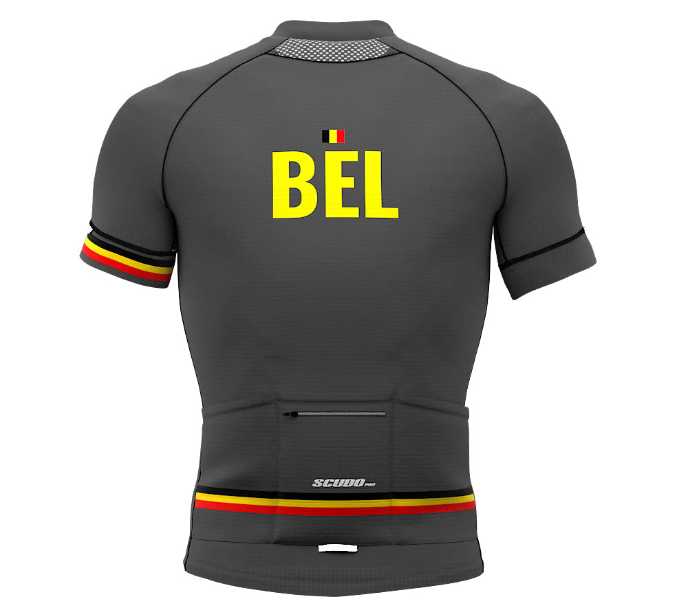 Belgium Gray CODE Short Sleeve Cycling PRO Jersey for Men and Women