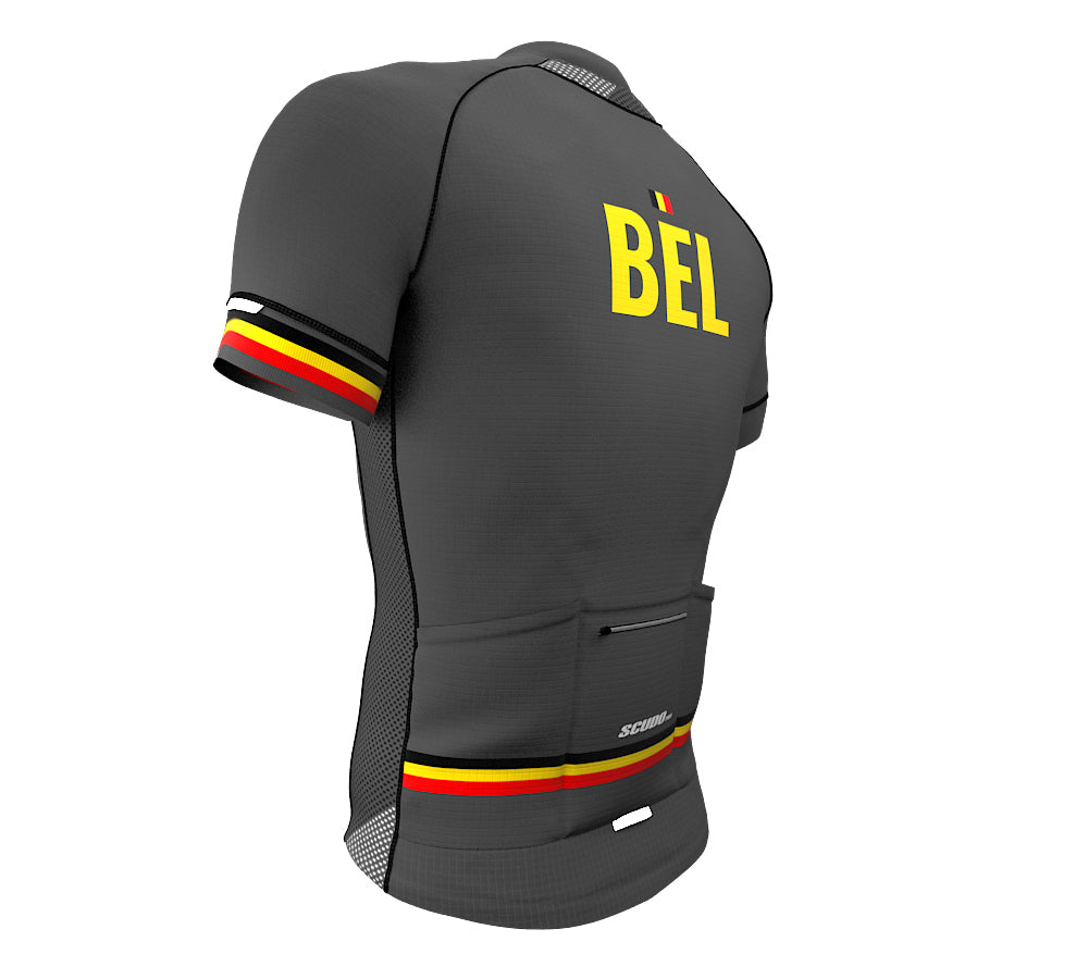 Belgium Gray CODE Short Sleeve Cycling PRO Jersey for Men and Women