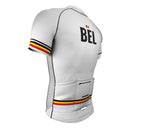 Belgium White CODE Short Sleeve Cycling PRO Jersey for Men and Women