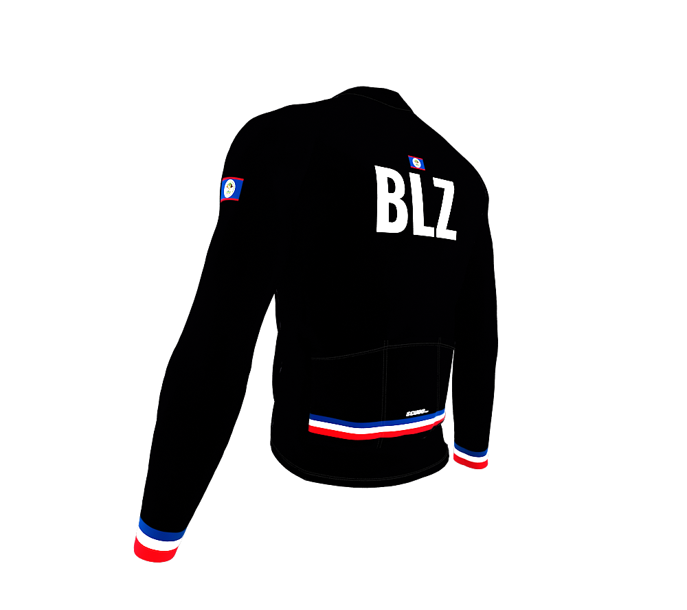 ScudoPro Pro Thermal Long Sleeve Cycling Jersey Country CODE Belize Black | Men and Women
