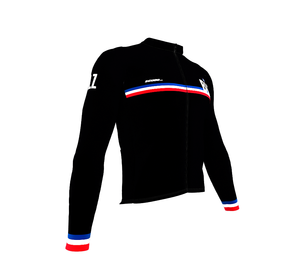 ScudoPro Pro Thermal Long Sleeve Cycling Jersey Country CODE Belize Black | Men and Women
