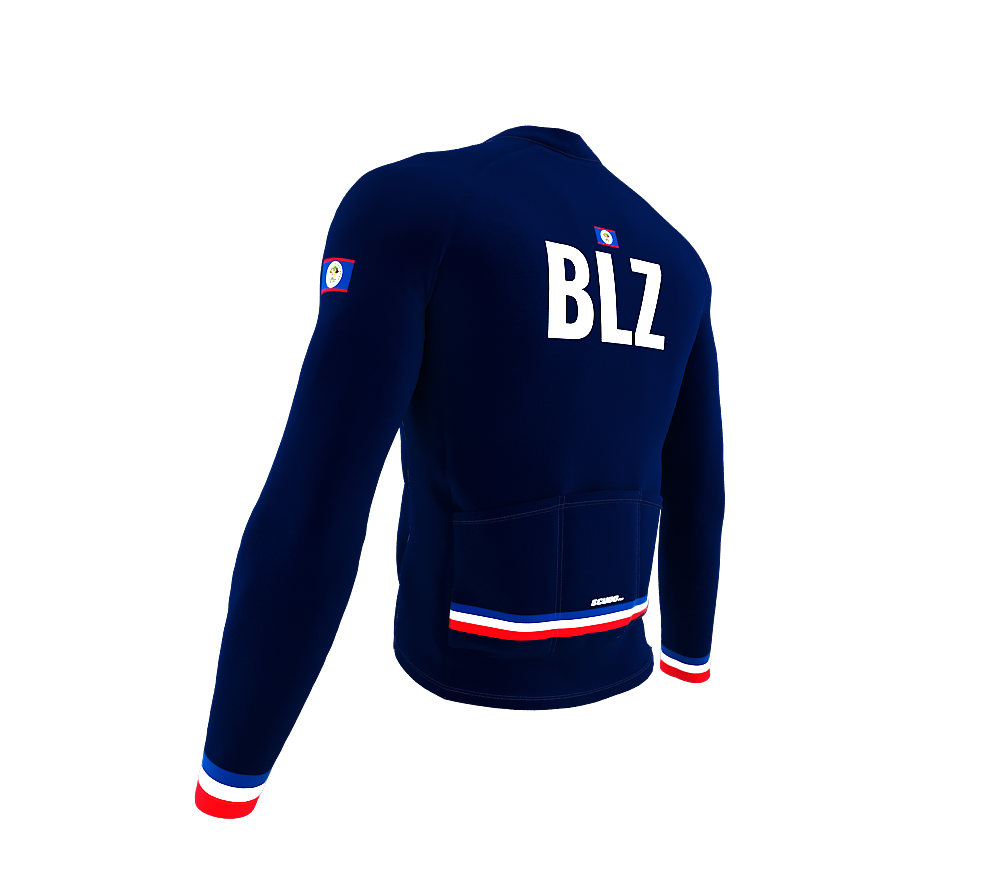 ScudoPro Pro Thermal Long Sleeve Cycling Jersey Country CODE Belize Blue | Men and Women
