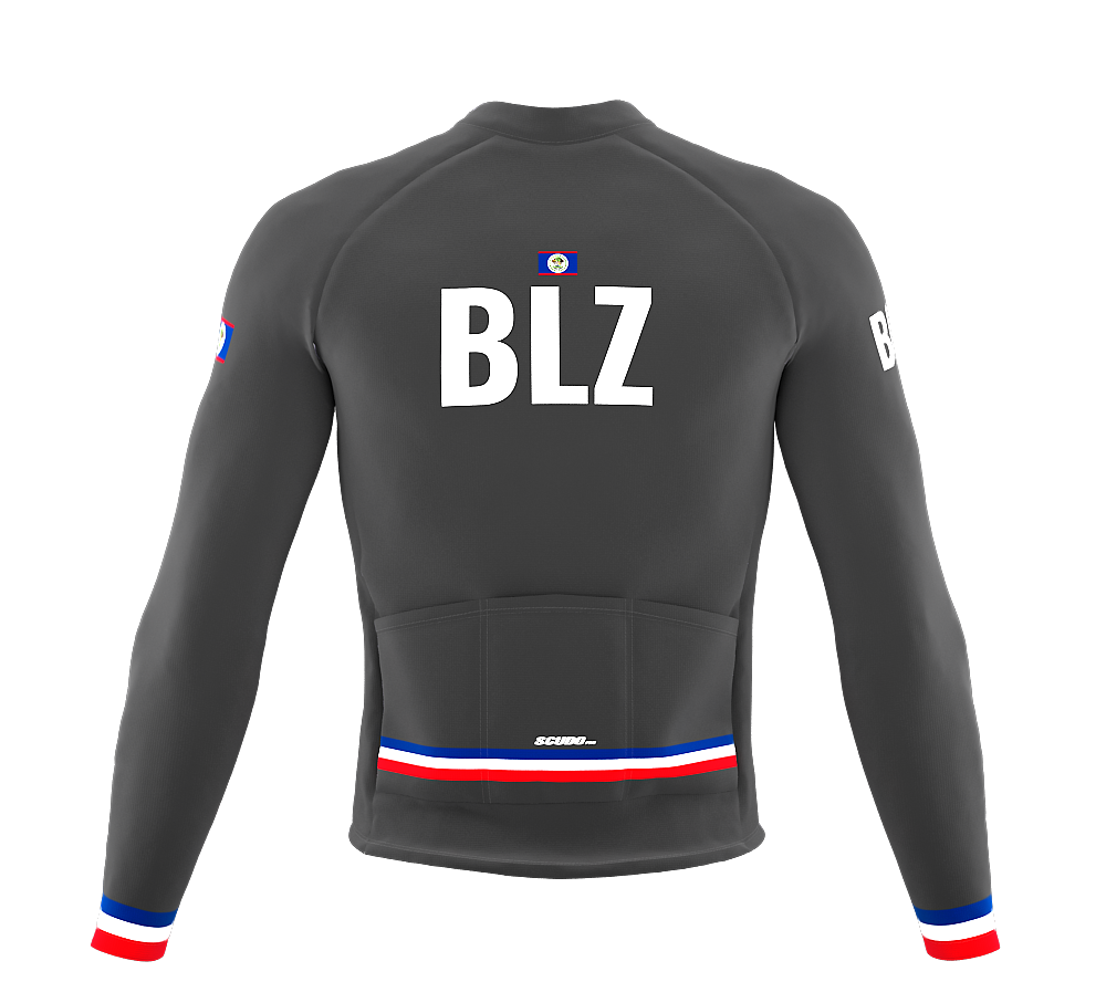 ScudoPro Pro Thermal Long Sleeve Cycling Jersey Country CODE Belize Gray | Men and Women