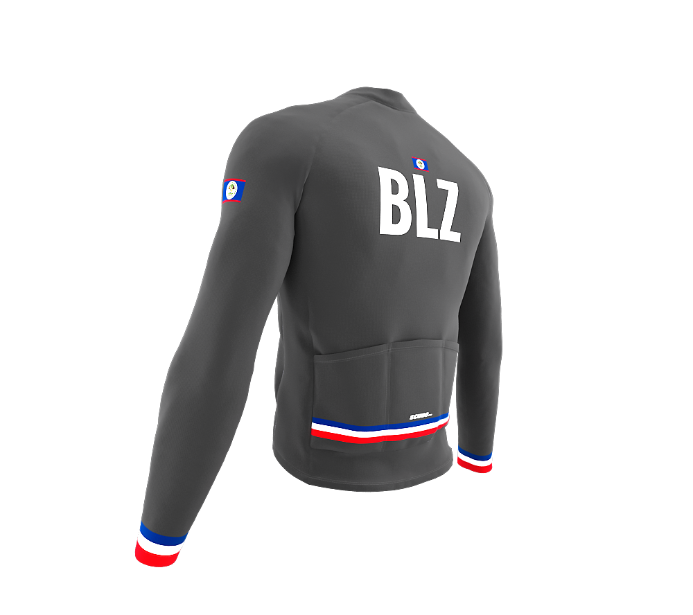 ScudoPro Pro Thermal Long Sleeve Cycling Jersey Country CODE Belize Gray | Men and Women
