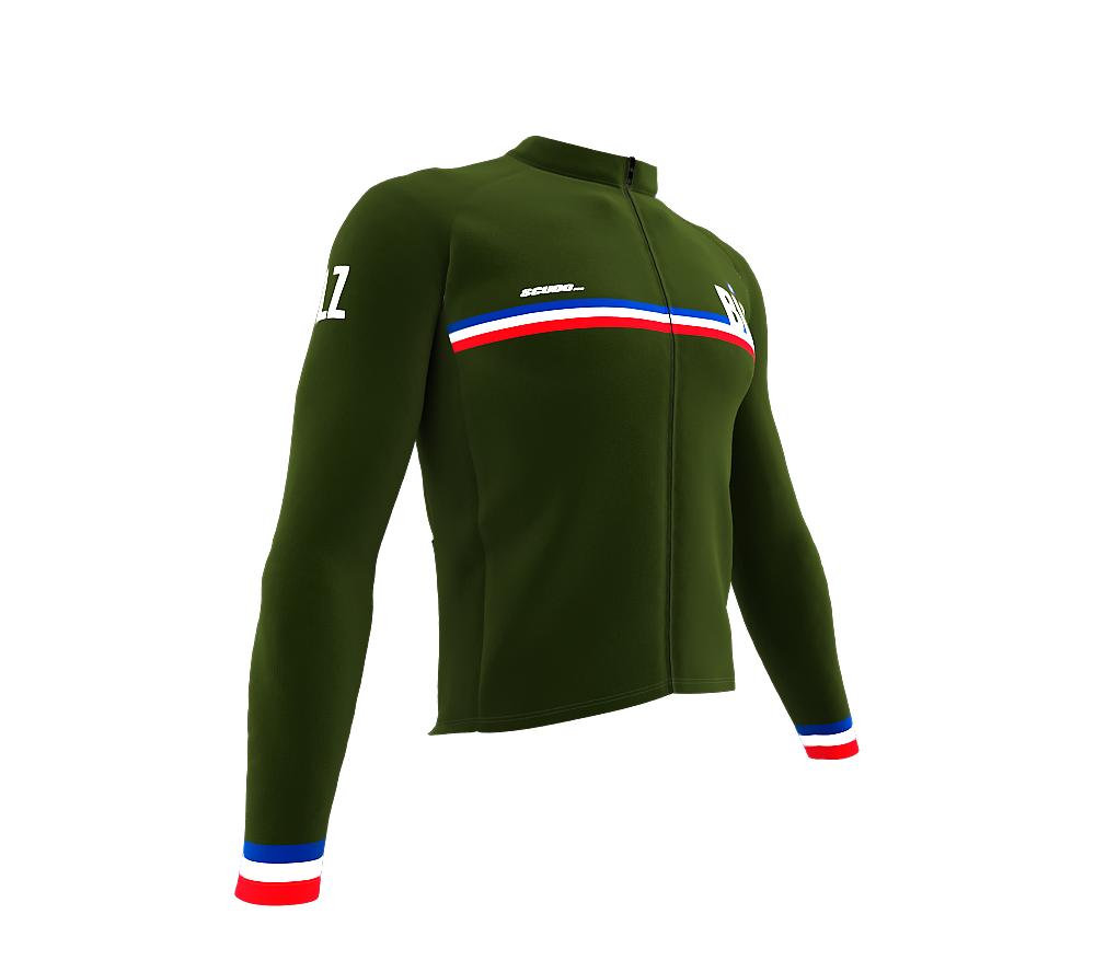 ScudoPro Pro Thermal Long Sleeve Cycling Jersey Country CODE Belize Green | Men and Women
