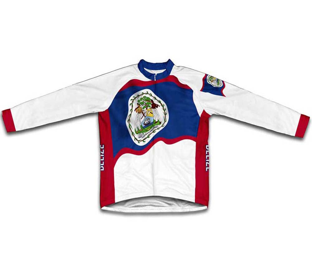 Belize Flag Winter Thermal Cycling Jersey