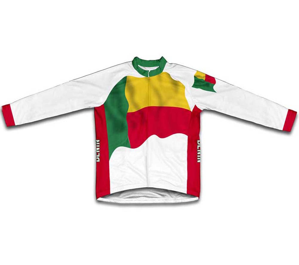 Benin Flag Winter Thermal Cycling Jersey